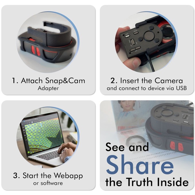 Camera criminalistica 8MP USB pentru Doculus Lumus - analiza tehnico-criminalistica documente 